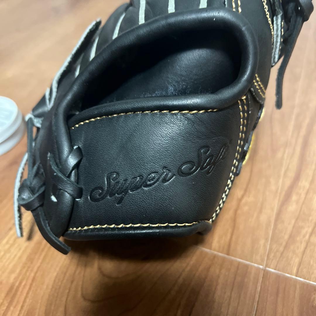 スーパースタイル 軟式野球グローブ 黒　＋グラブレザーオイル新品