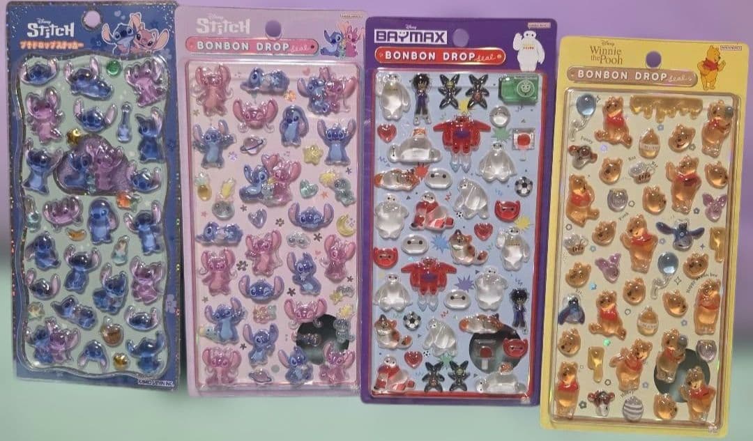 正規品 ボンボンドロップシール　プチドロップシール ディズニー 8枚セット