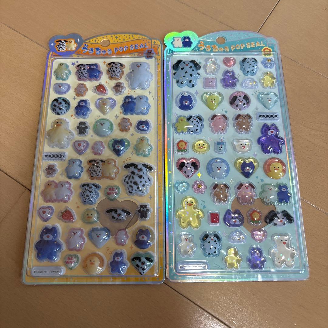 新品　うるちゅるポップシール　プーさん　ドナルド　キティ　モジョジョジョ　8種