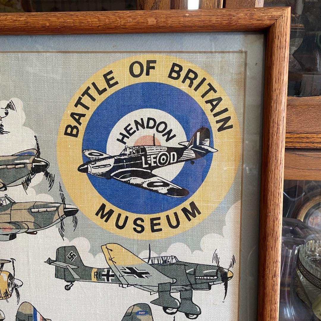希少品！特大！70sアメリカアンティーク　イギリス空軍飛行機の壁掛けヴィンテージ