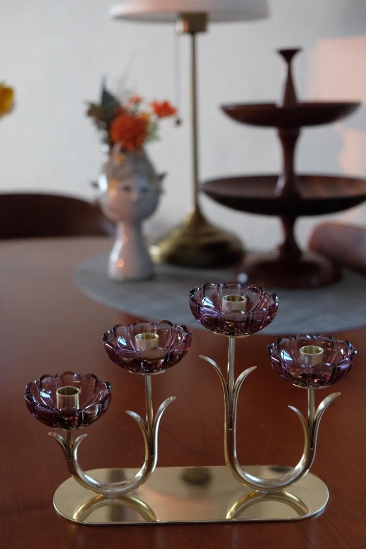 【えみーページ】北欧ビンテージ キャンドルホルダー キャンドルスタンド