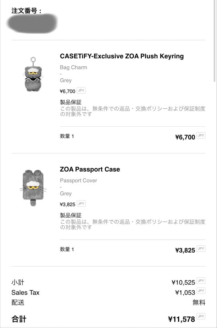 ZO&FRIENDS × CASETiFY ZOAコラボ 限定品 キーホルダー