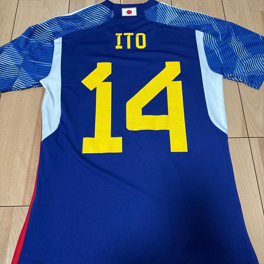 adidas 日本代表 伊東純也 14番 ユニフォーム M ＋タオルマフラー付き