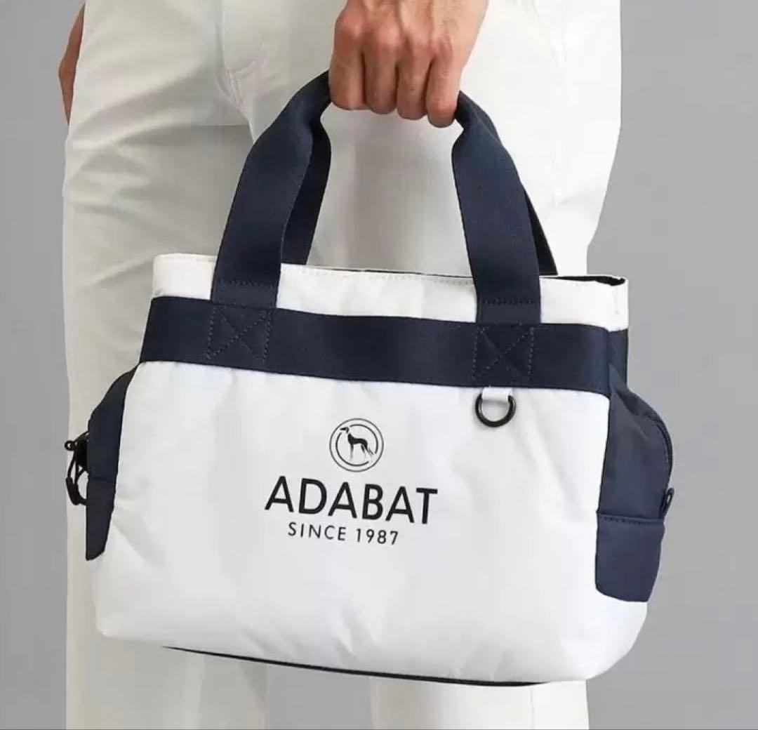 【新品未使用】アダバット adabat ロゴデザイン カートバッグ ホワイト