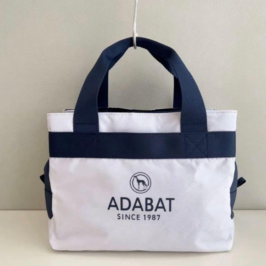 【新品未使用】アダバット adabat ロゴデザイン カートバッグ ホワイト