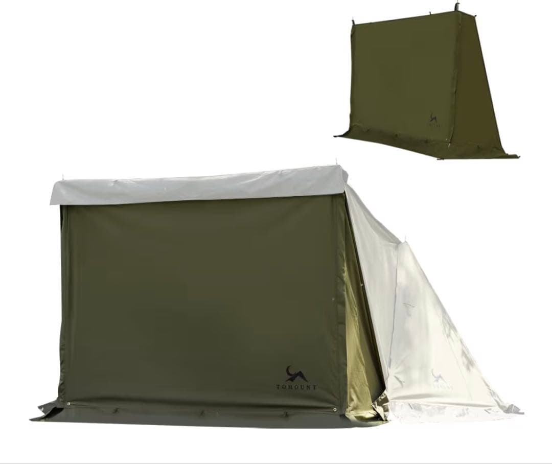 【前幕付き】TOMOUNT パップテント TC軍幕 オリーブグリーン