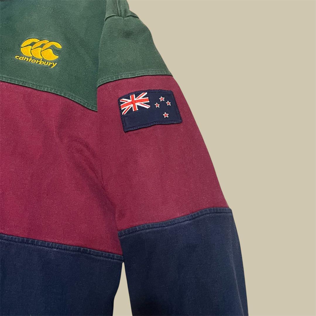 Canterbury of NewZealandラガーシャツ 刺繍ロゴ ワッペン