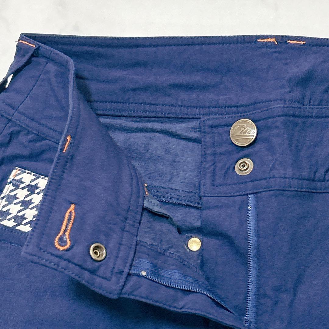 FILA ゴルフパンツ 紺 L /ジャックバニー 綿セーター 赤 L 2点セット