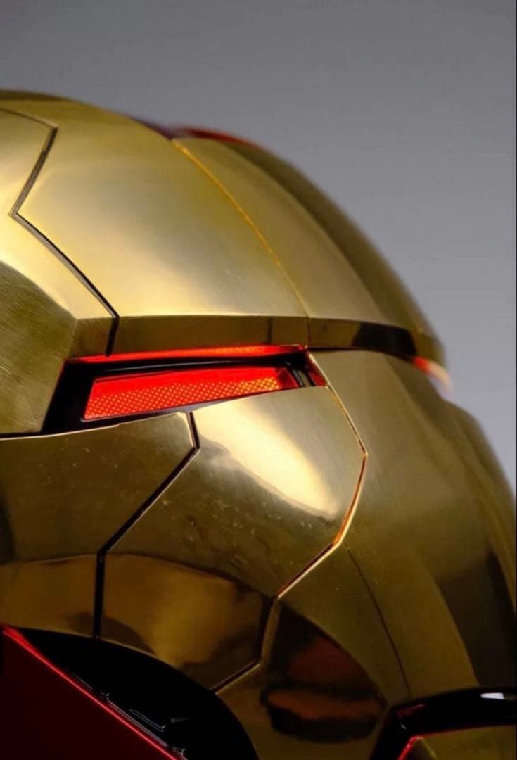 AUTOKING 1/1 アイアンマン マーク5 MK5 ヘルメット マスク　金