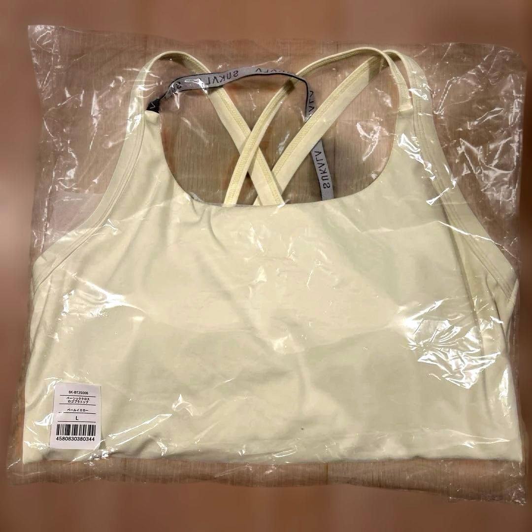 【SUKALA】　ベーシッククロスロゴブラトップペールイエロー　L 新品