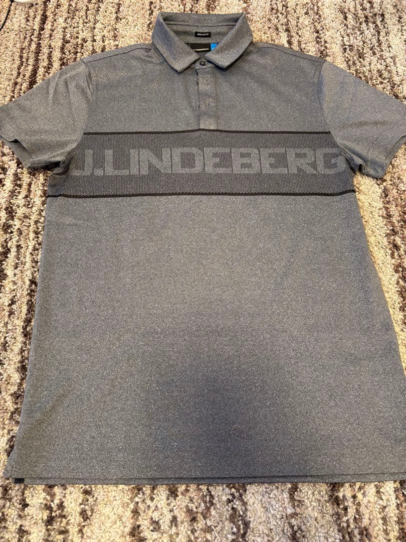 【未使用品】J.LINDEBERG グレー ポロシャツ Sサイズ