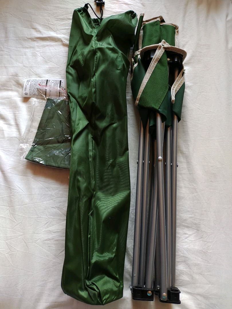 新品　アウトドア折りたたみチェア グリーン　2脚　緑