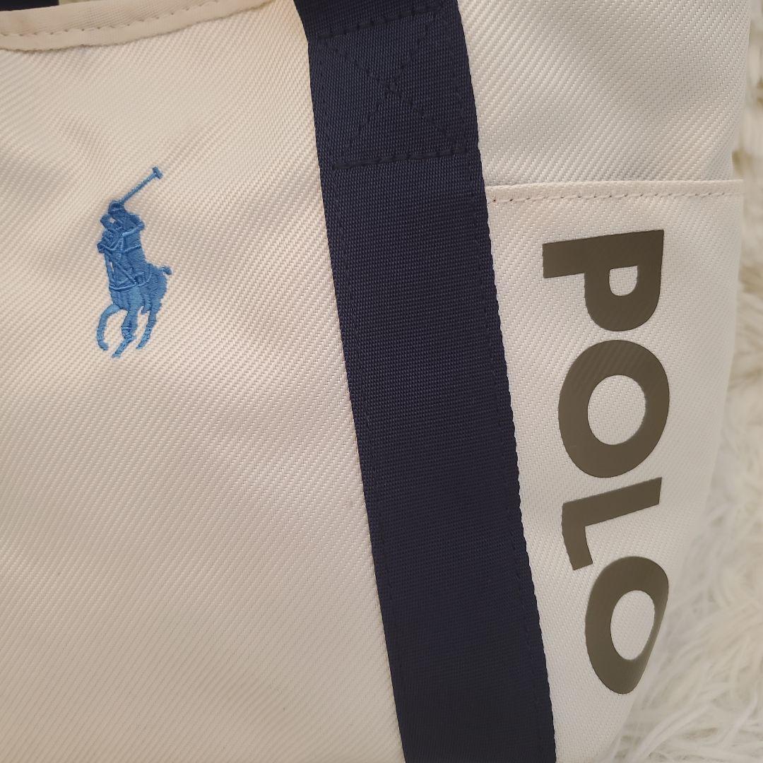 ⭐極美品⭐POLO GOLF　 キャンバス トートバッグ ホワイト/ネイビー