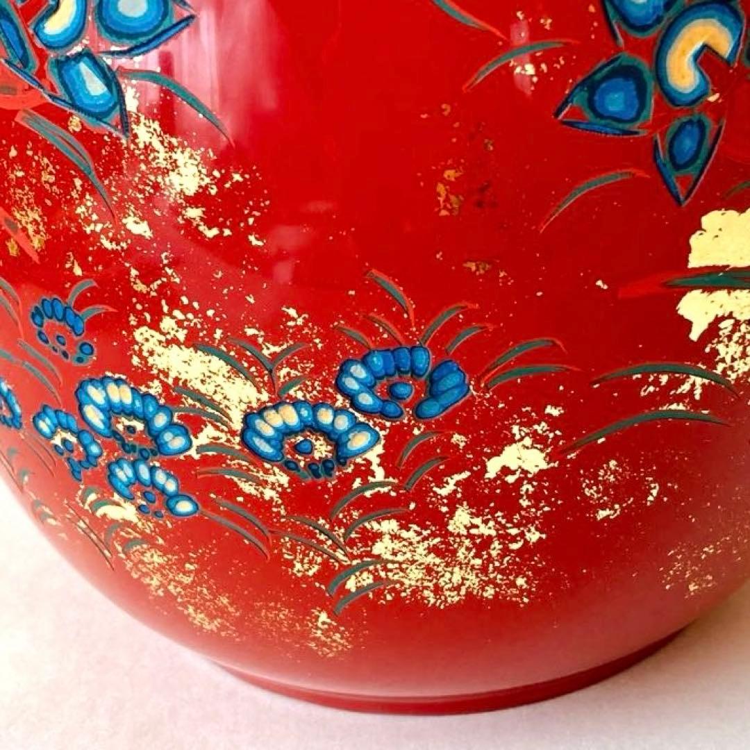 漆芸家 佐々木賢治 彫漆 飾花瓶 花器