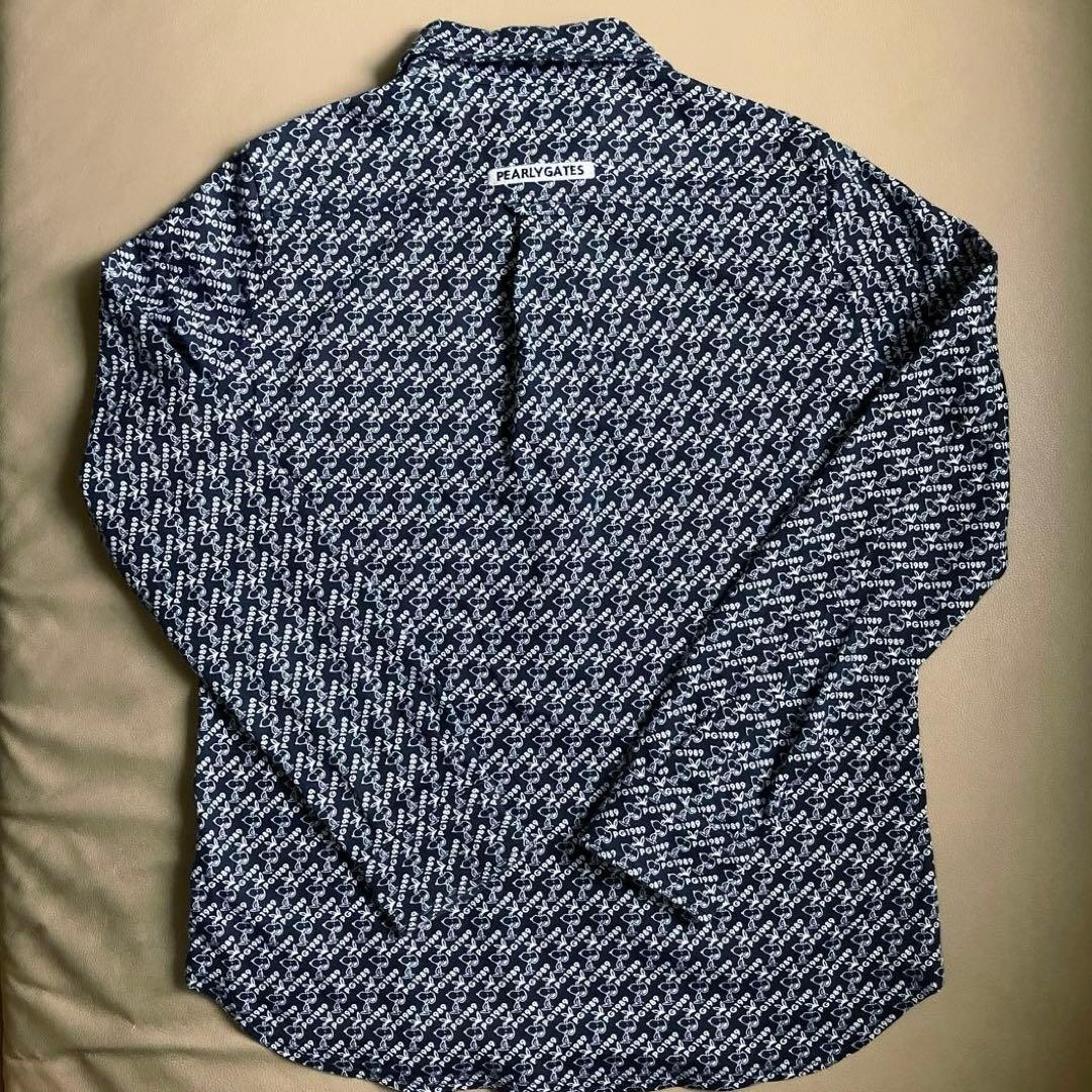 【美品】PEARLY GATES ×PEANUTS長袖ポロ スヌーピー 総柄 0
