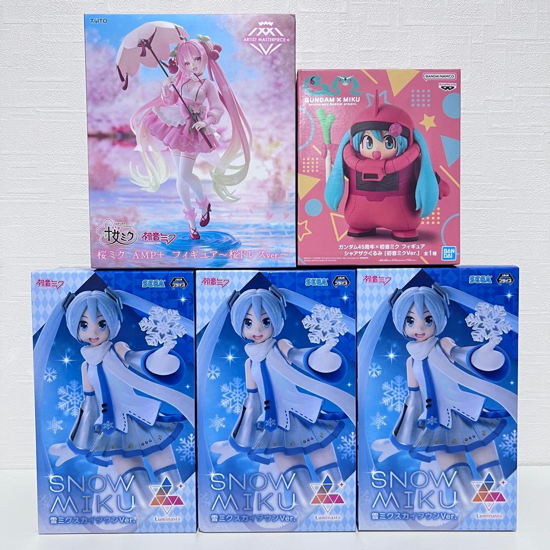 新品未開封品【初音ミク】人気 プライズ フィギュア まとめ売り 5点セット