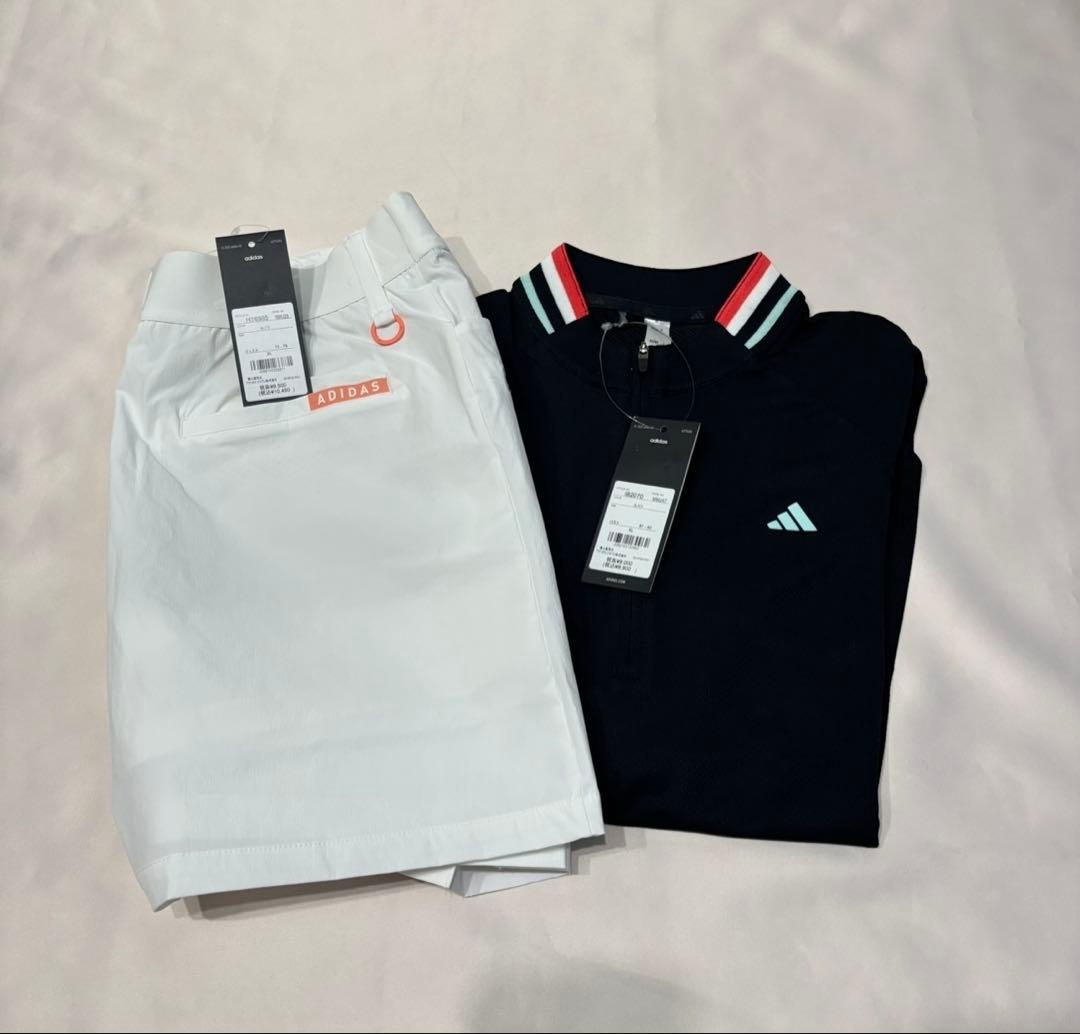 新品adidasゴルフ　 ポロシャツ　スカート　春夏セットアップ　軽量　大きめ