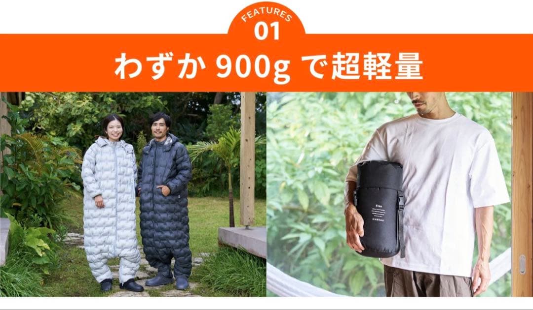 Makuake even ワームスーツ モモンガ 着る全身暖房 ライトグレー Ｌ
