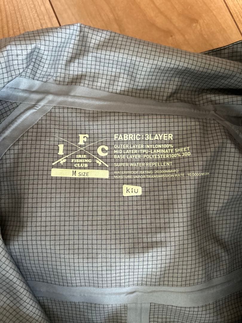 IRIE FISHING CLUB x kiu レインウェア　Mサイズ