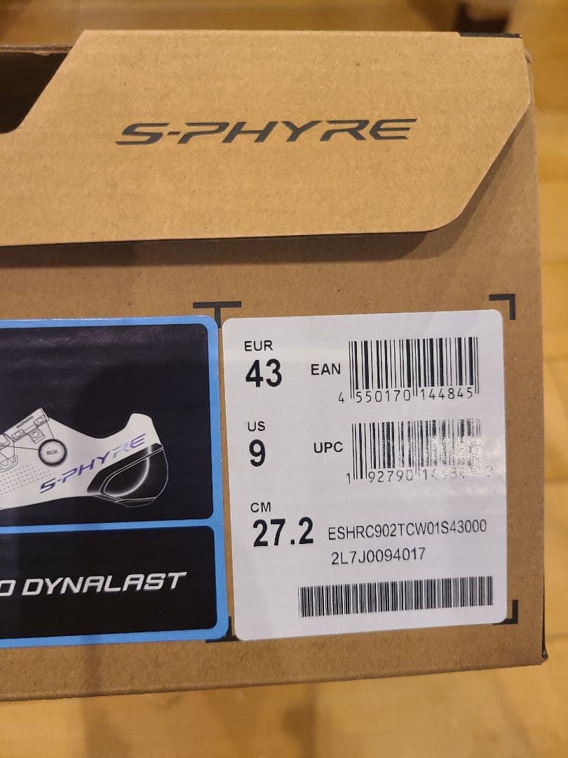 S-PHYRE RC9Tホワイトシューズ EUR 43