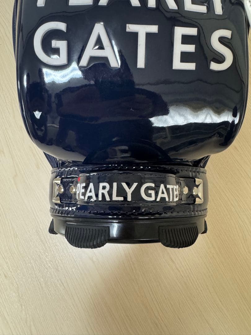 PEARLY GATES エナメルキャディバッグ ネイビー