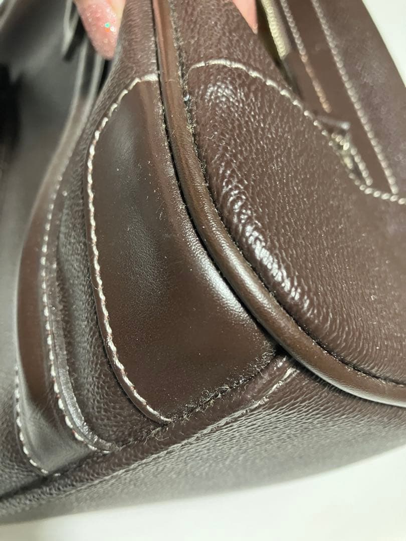 BURBERRY GOLF ゴルフシューズバッグ レザー ノバチェック ブラウン