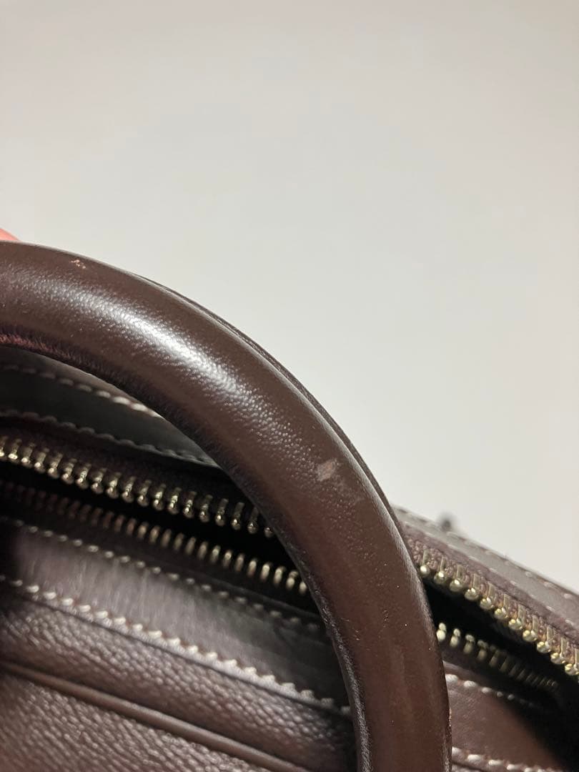 BURBERRY GOLF ゴルフシューズバッグ レザー ノバチェック ブラウン