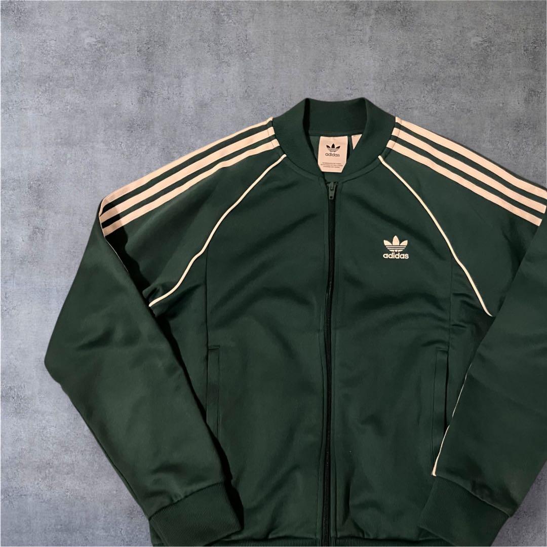 adidas トラックジャケット グリーンカラー Lサイズ c25-7-5