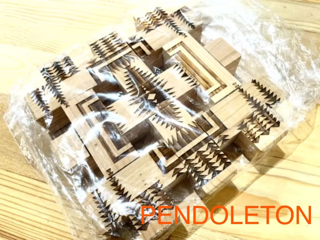 【廃盤•未使用】PENDOLETONペンドルトン：ウッディーディッシュマット鍋敷