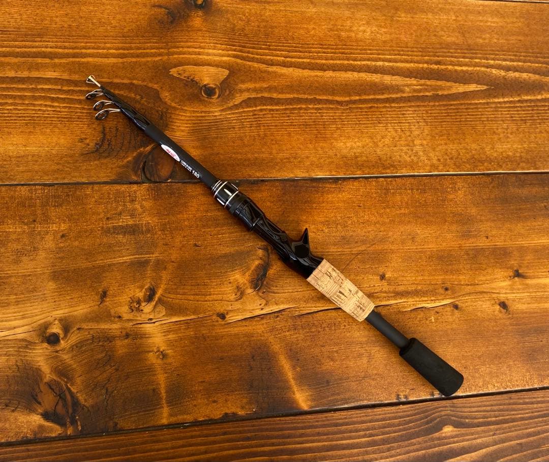 釣り竿セット　テレスコロッド　6ft ベイトリール　ランディングネット　軽量