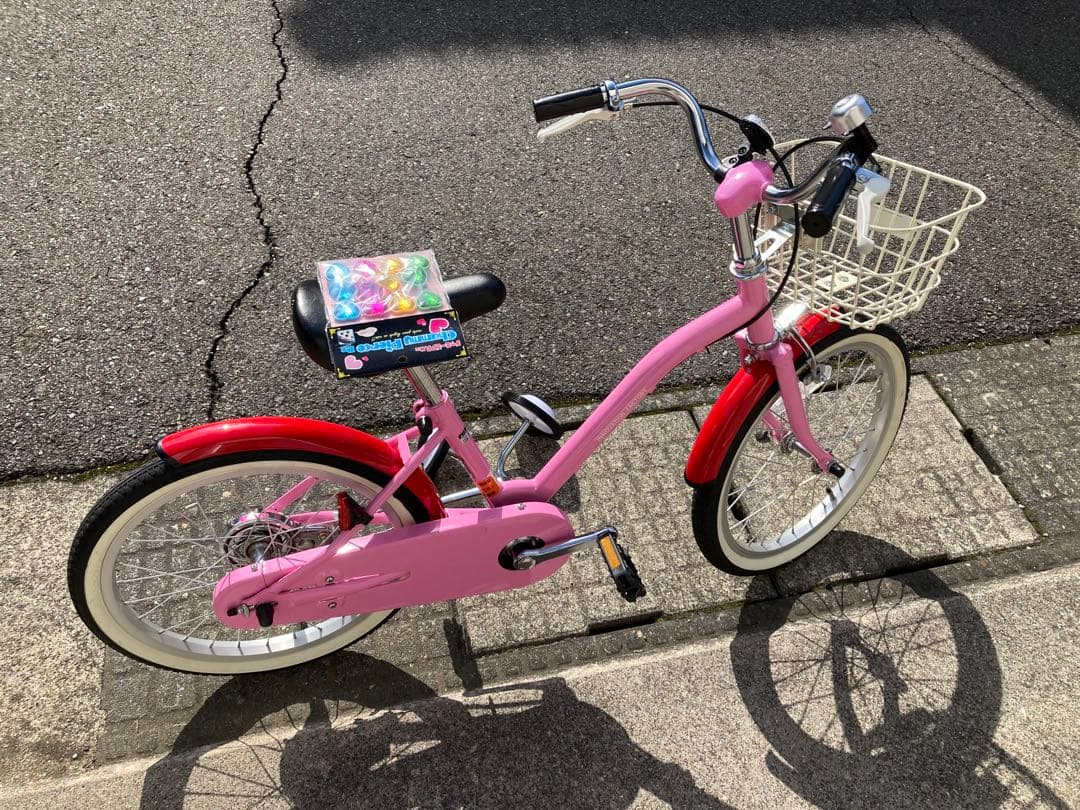 サイクルベースあさひ　18インチ子供用自転車 ピンク バスケット付き