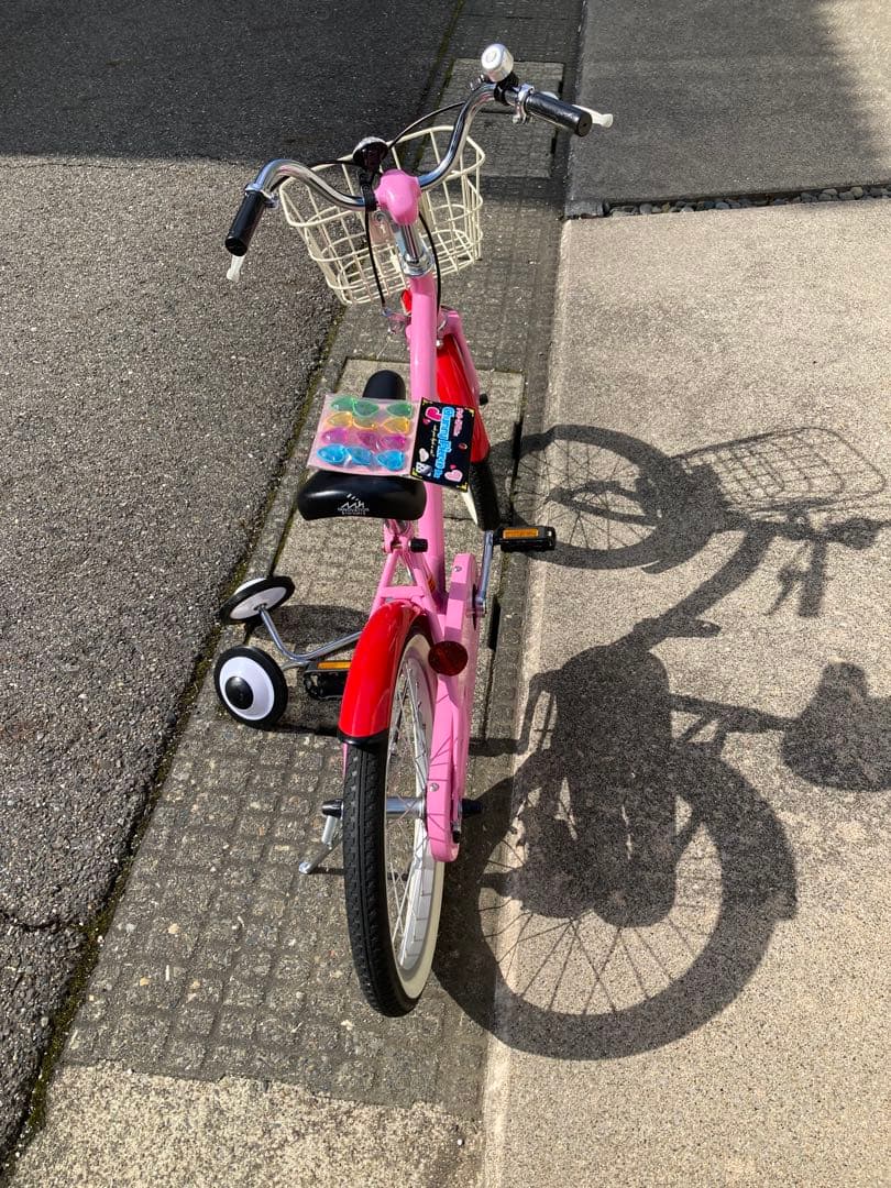 サイクルベースあさひ　18インチ子供用自転車 ピンク バスケット付き