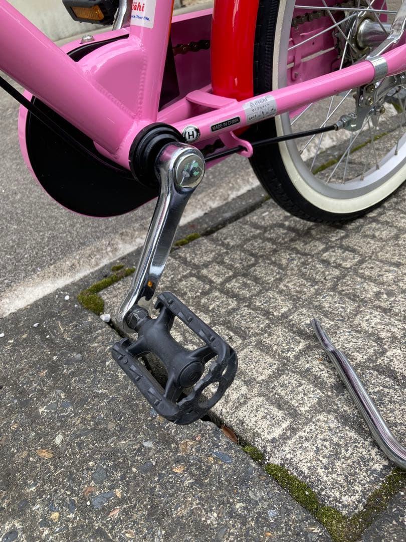サイクルベースあさひ　18インチ子供用自転車 ピンク バスケット付き