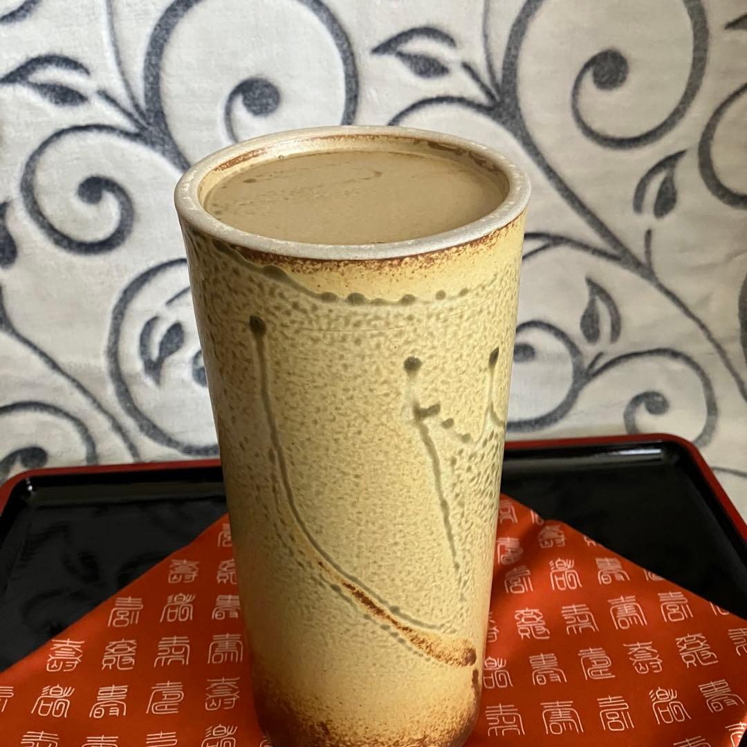お値下げ高麗柿天月 花瓶 李殷九作 青坡窯