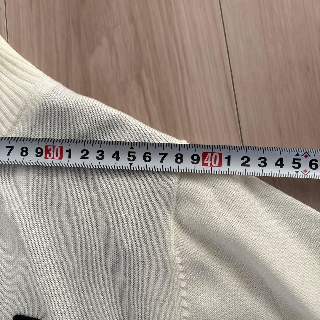 FILA GOLF オフホワイト ジップアップ ワンピース 蓄熱裏地付き L