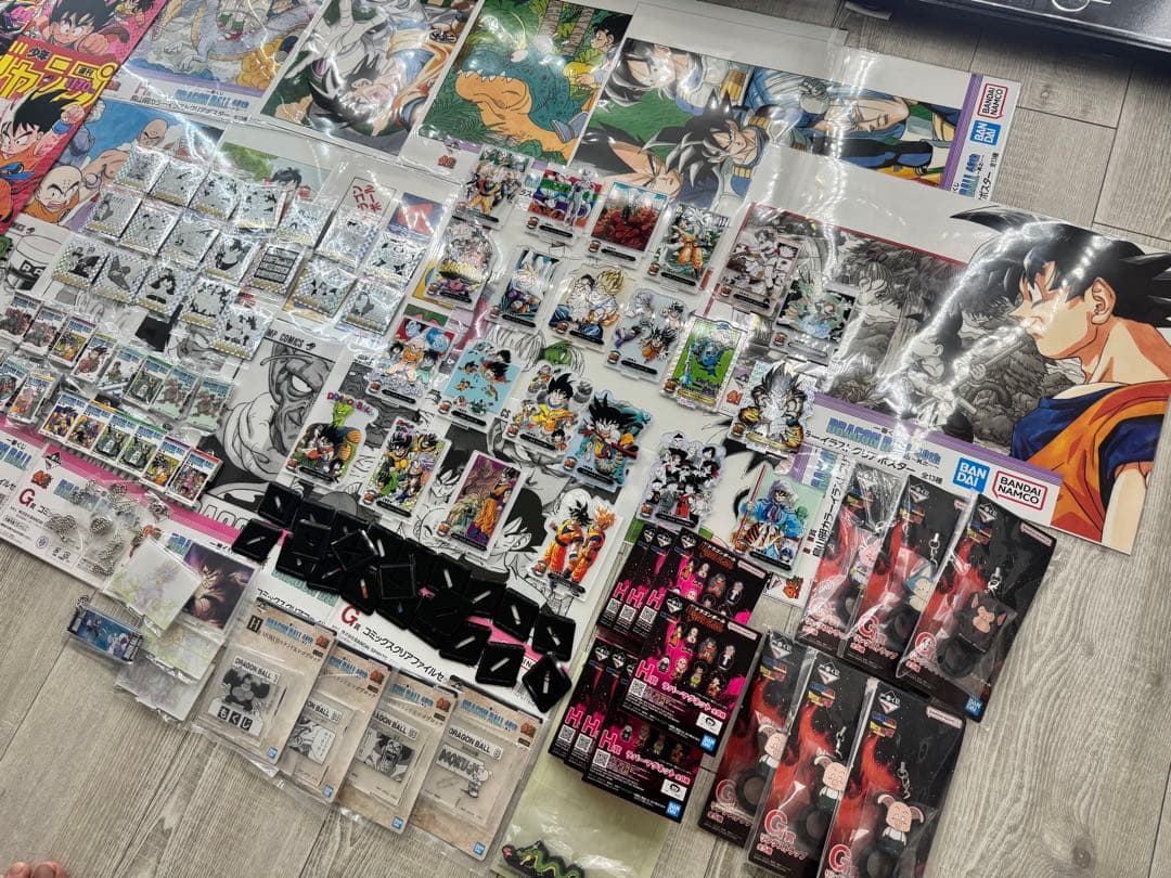 ドラゴンボール原作グッズまとめ売り ポスター・シール・アクレクトetc