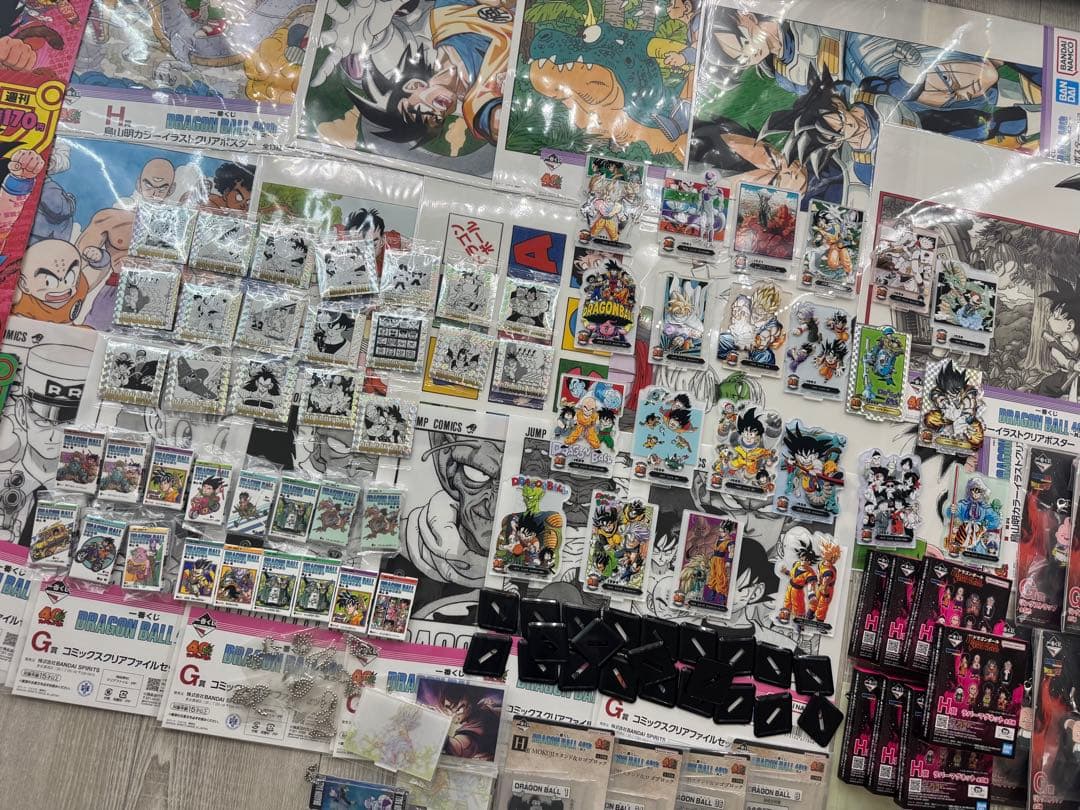 ドラゴンボール原作グッズまとめ売り ポスター・シール・アクレクトetc