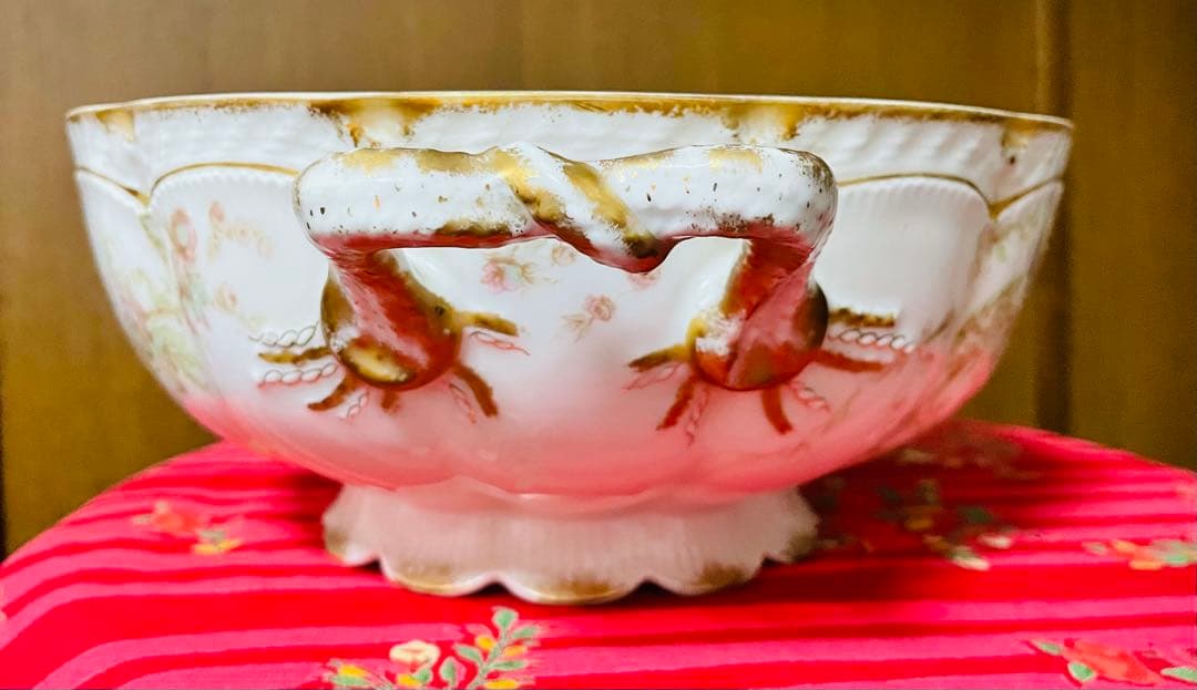 アンティーク　リモージュ　アビランド　花柄 陶磁器製 ボウル