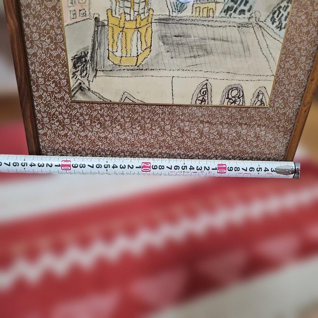 色紙額付き　 鈴木信太郎 作　長崎風景
