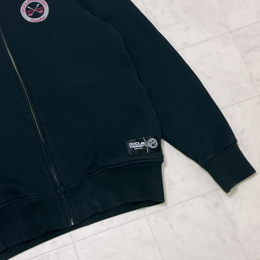 DOCUS DESIGN ジップアップ パーカー ワッペン ゴルフ