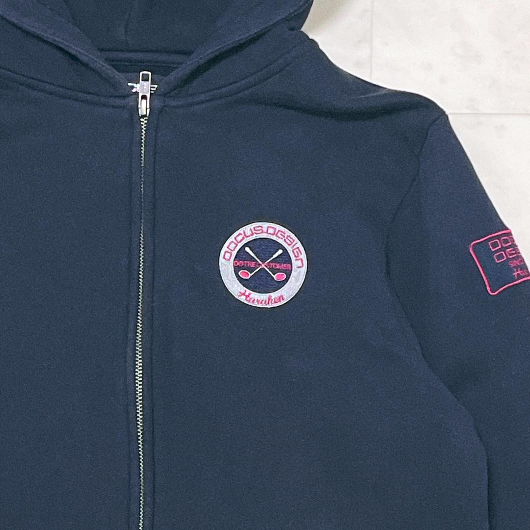 DOCUS DESIGN ジップアップ パーカー ワッペン ゴルフ