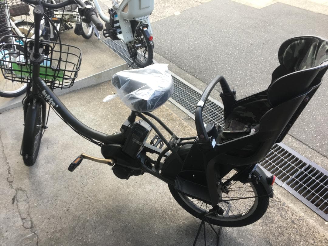 地域限定送料無料　ビッケ　12,3AH　子供乗せ　緑系　神戸市　電動自転車