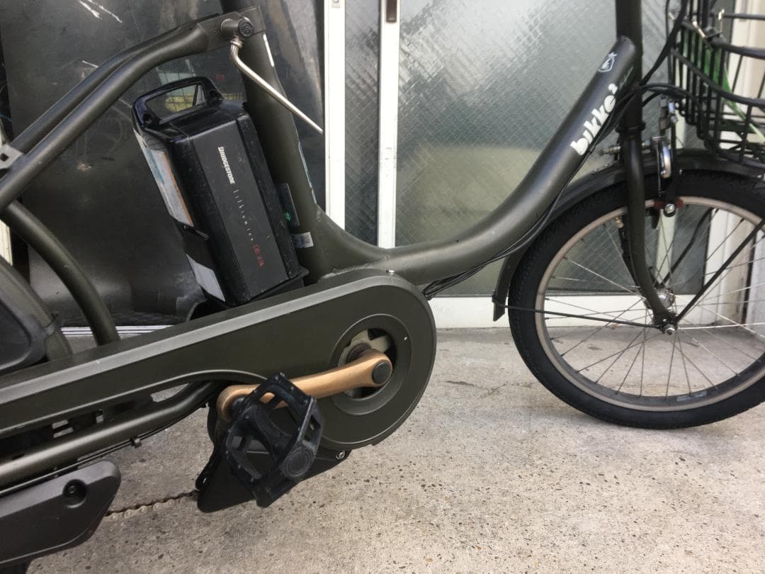 地域限定送料無料　ビッケ　12,3AH　子供乗せ　緑系　神戸市　電動自転車