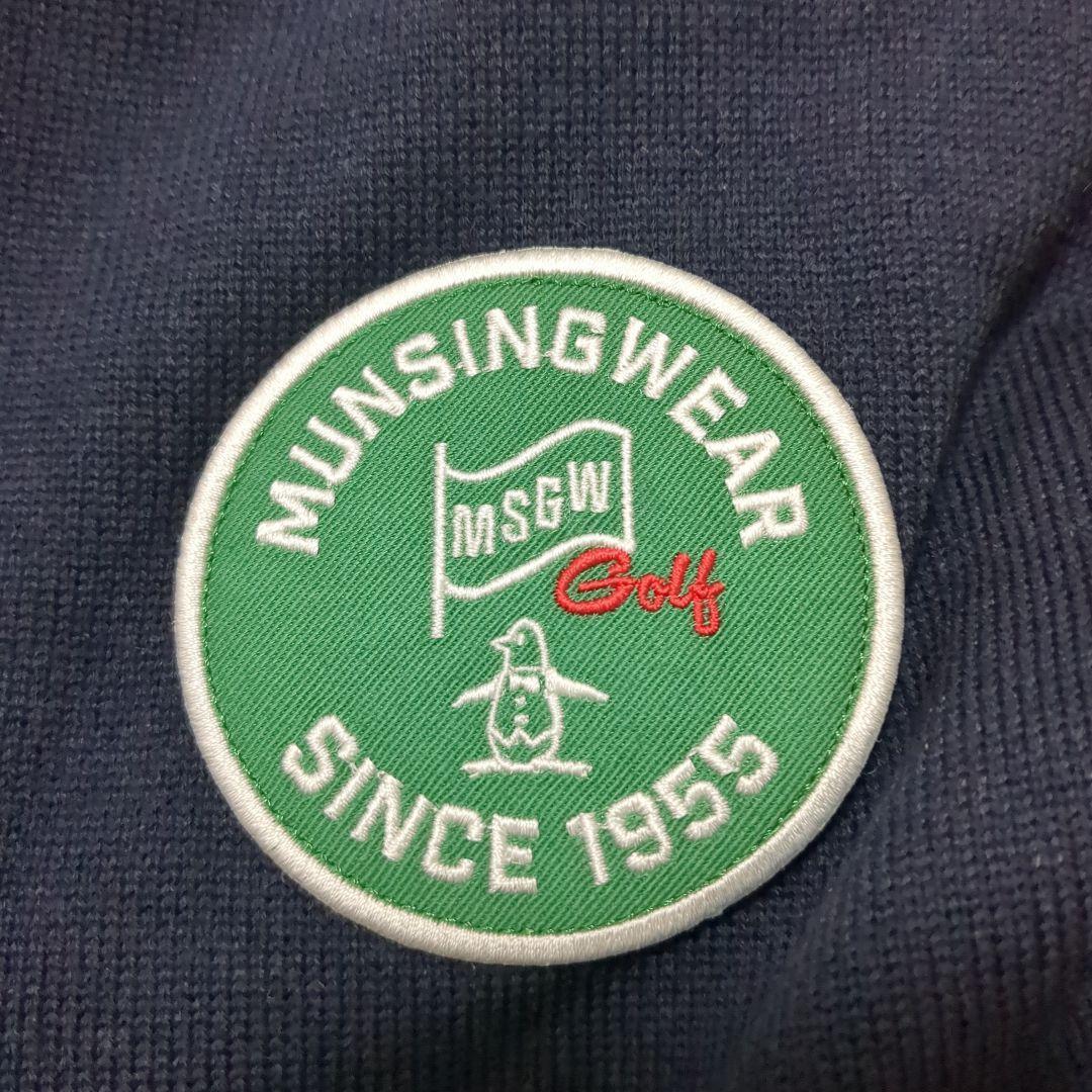 新品 Munsingwear 吸湿発熱ワッペンセーター M ネイビー