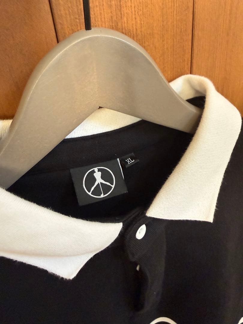 GOLFICKERSゴルフィッカーズ長袖スウェットポロシャツXLブラック
