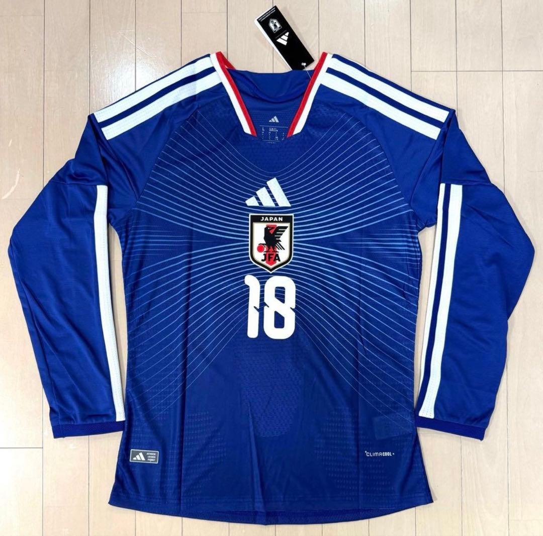 【新品未使用】上田綺世 サッカー日本代表 長袖ユニフォーム #18 AYASE