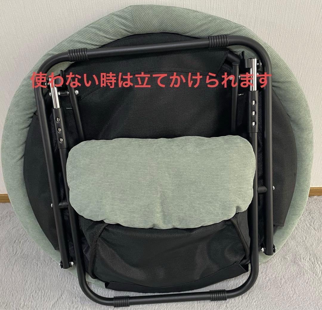 お値下げ中！ひなたライフ♡折り畳み2wayフォールディングチェア（カーキ）