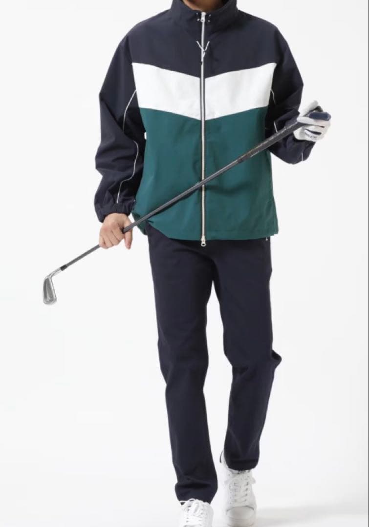 新品 パーリーゲイツ ジャックバニー 2WAYストレッチパンツ(5)サイズL/紺