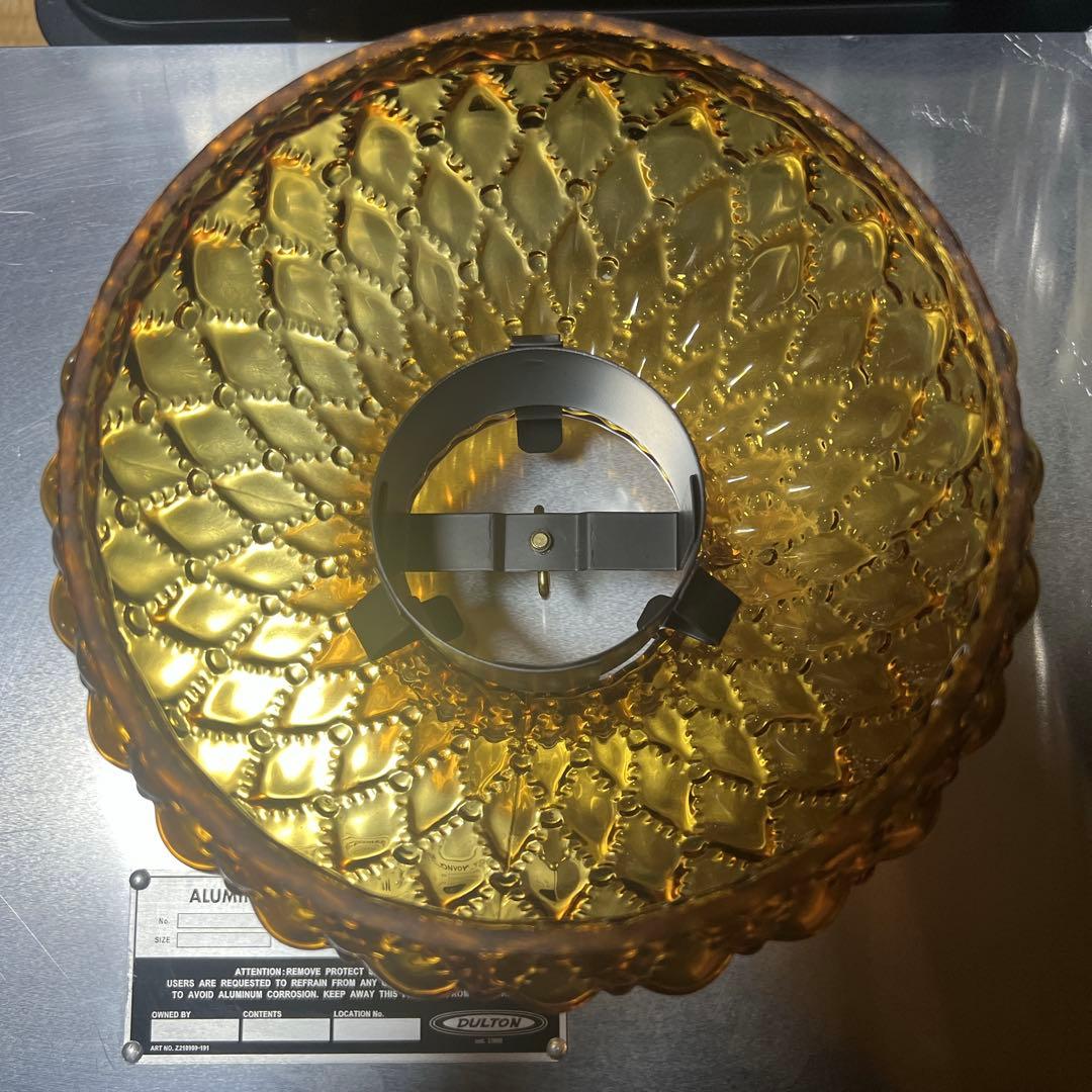 ライト・ランタン Vintage Diamonds Amber Glass Lamp Shade