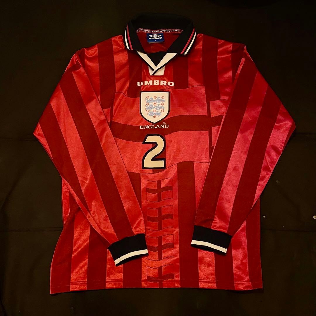 1998年イングランド代表ユニフォーム　長袖　サッカー　ビンテージ